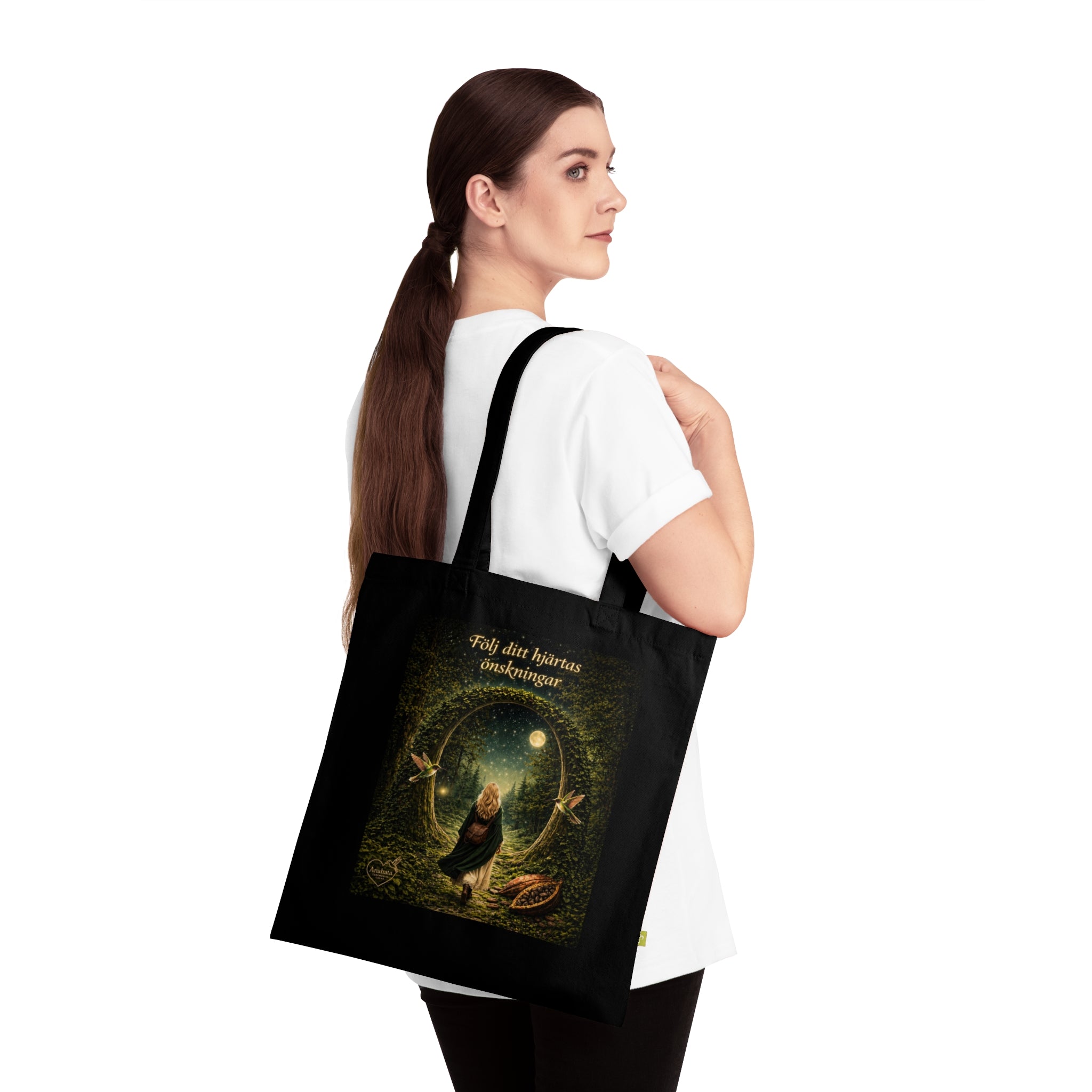 Ceremonial Cacao Tote Bag — Anahata Heart Design