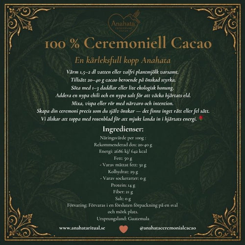 Anahata Ceremonial Cacao 227gr